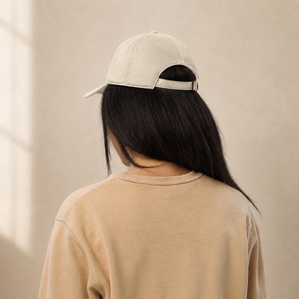 Organic dad hat front view — clean minimal style, ĀTME Original by Atme