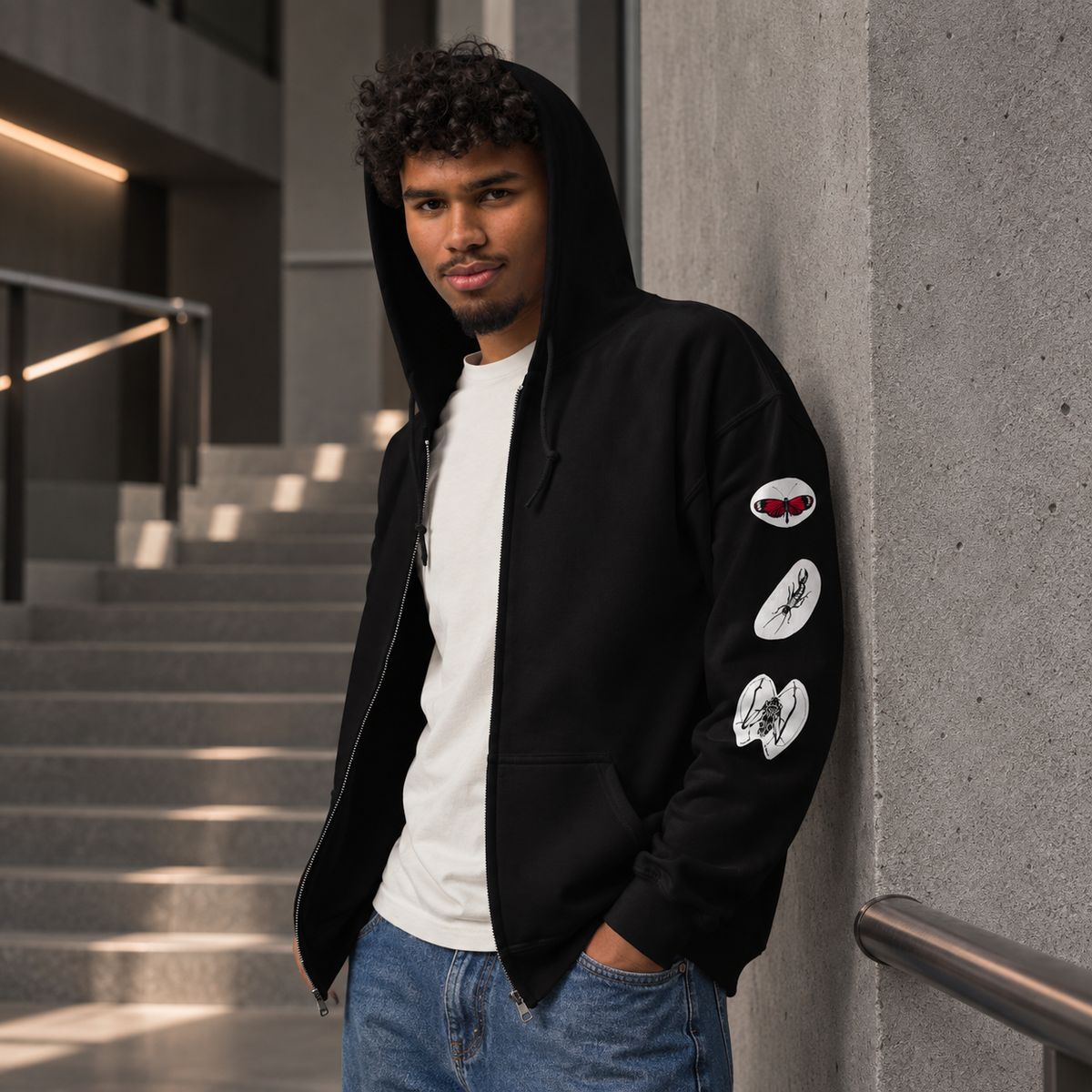 Heavy blend zip hoodie for men