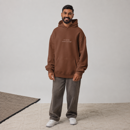 Hand-drawn lily on unisex hoodie — Wild Lines collection, Atme