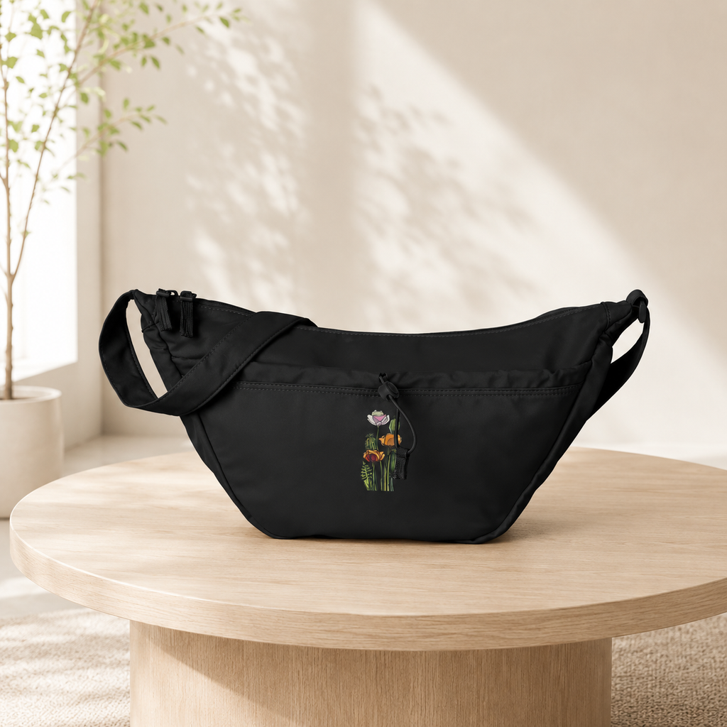 Wild Poppy Recycled Crossbody Bag