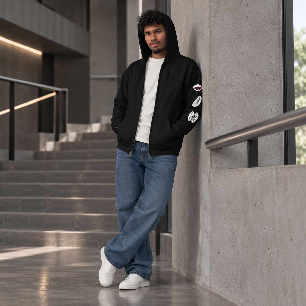 Heavy blend zip hoodie for men