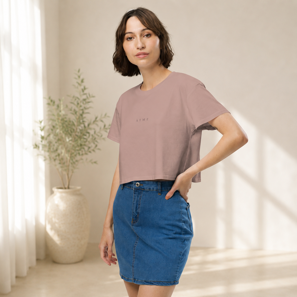 Women's crop top with Wild Poppy illustration — Wild Lines collection by Atme