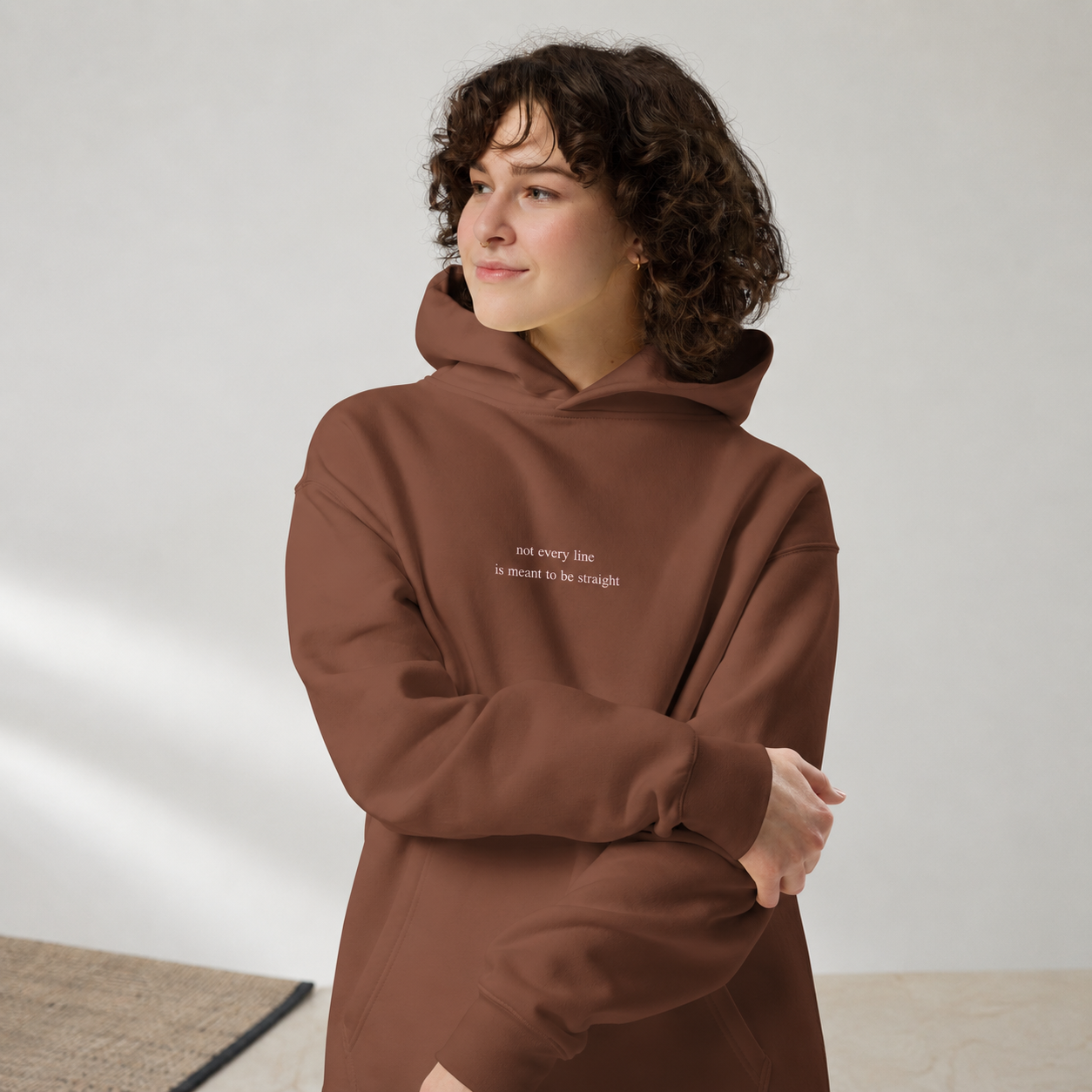 Wild Lines lily print on unisex oversized hoodie — Atme