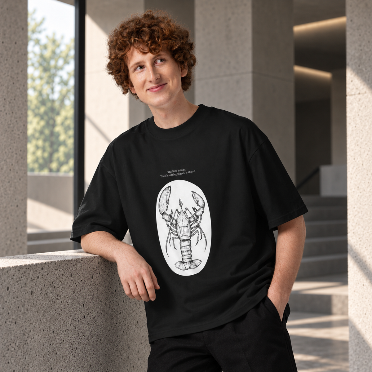 Organic oversized t-shirt for men - The little things