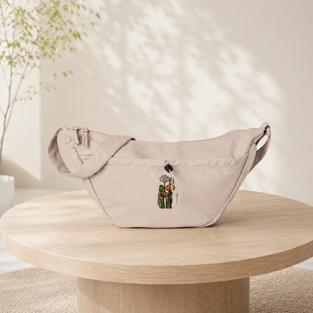 Wild Poppy Recycled Crossbody Bag