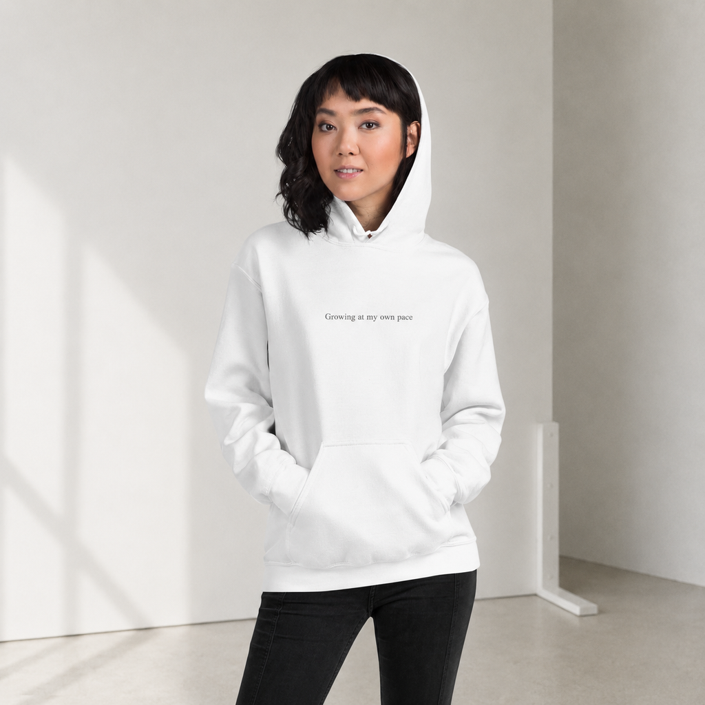 Wild One hoodie side view — relaxed fit, Wild Lines collection by Atme