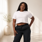 Women's illustrated crop top, Wild Poppy — original art by Atme