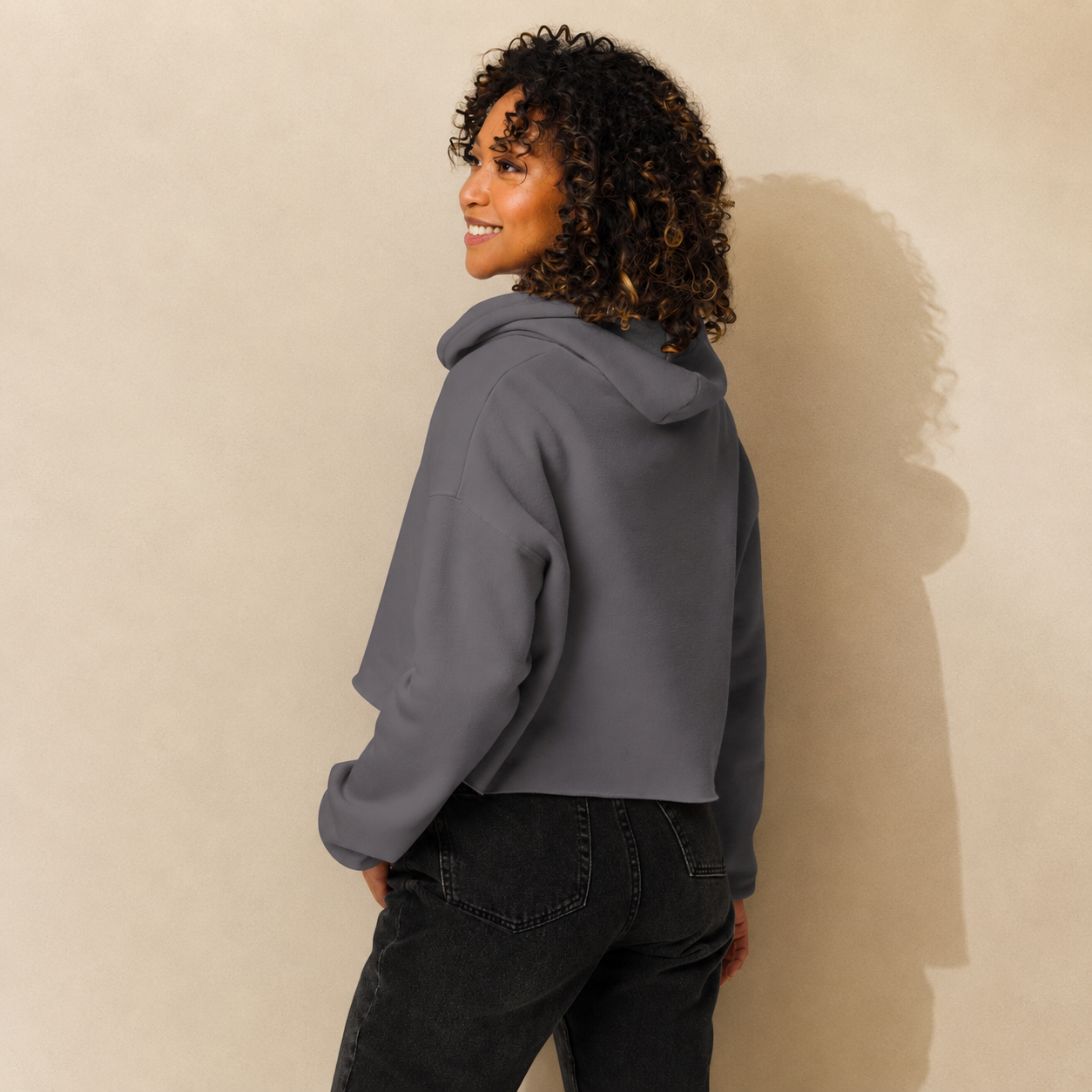 Atme Wild Lines — amaryllis crop hoodie for women