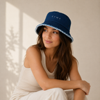 ĀTME denim bucket hat — structured unisex denim cap, ĀTME Original by Atme