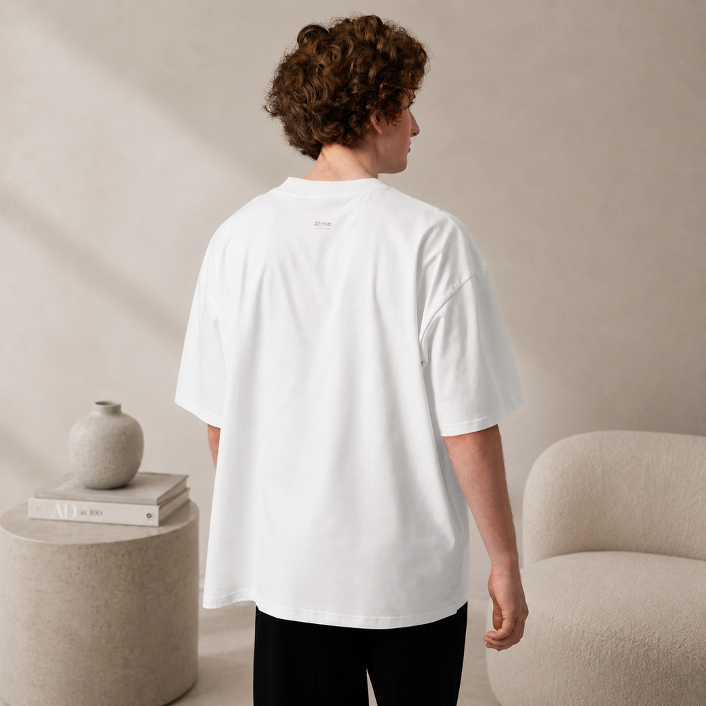 Unisex oversized tričko z organické bavlny - Lilie