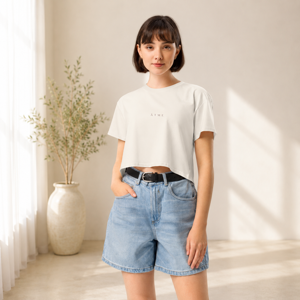 Women's Wild Poppy crop top — original art by Atme, Wild Lines collection