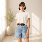 Women's Wild Poppy crop top — original art by Atme, Wild Lines collection