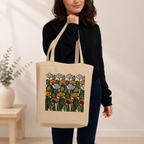 Wild Poppy organic tote bag — hand-drawn botanical illustration, Wild Lines by Atme