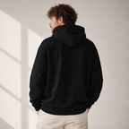 Wild Lines Tulips hoodie detail — bold ink illustration on soft fabric, Atme