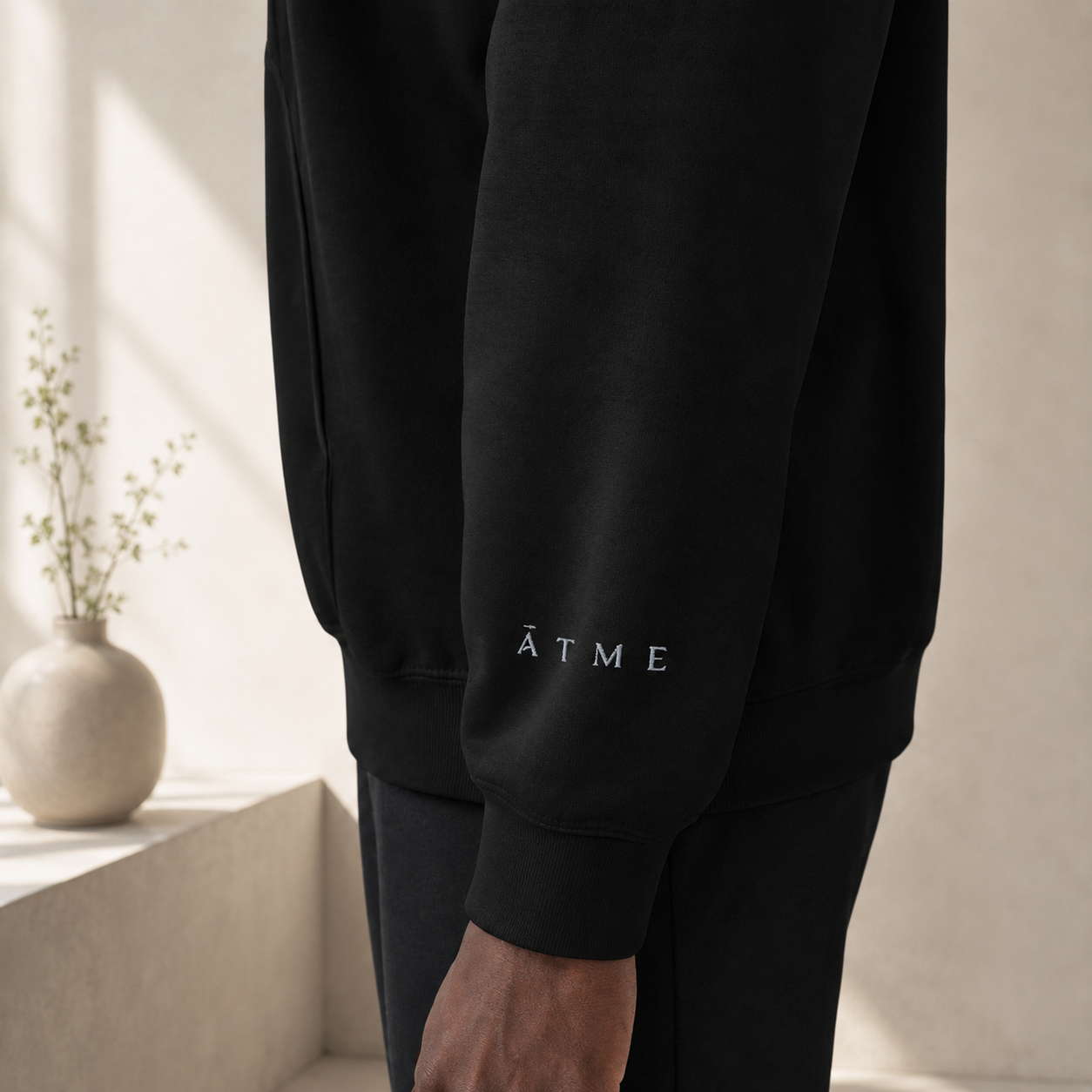 Tulips hoodie side view — relaxed fit, Wild Lines by Atme
