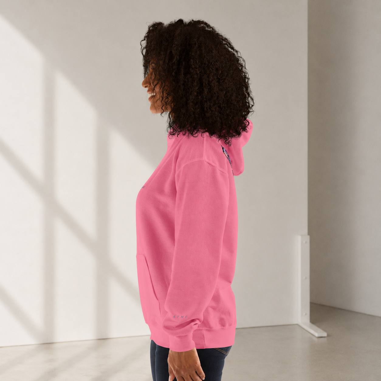 Wild One organic hoodie — bold hand-drawn flora, Wild Lines by Atme