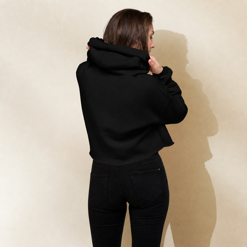 Women's crop hoodie with amaryllis illustration — Wild Lines, Atme