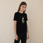 Kids' t-shirt with hand-drawn rose illustration — Wild Lines collection by Atme