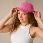 Hand-drawn Wild Lines print on embroidered cotton twill cap — original art by Atme