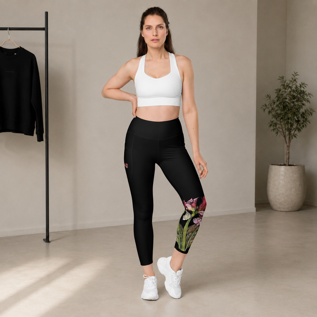 Amarylis Leggings with pockets in black