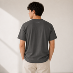 Wild Lines Wild One men’s tee detail — bold ink illustration on organic cotton, Atme