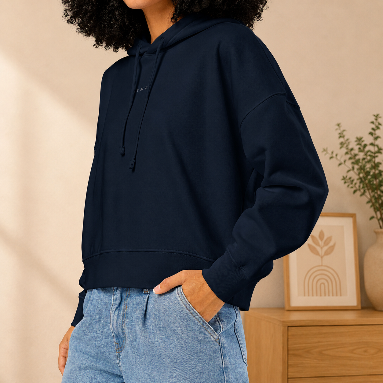 Minimal organic hoodie for women — clean design, ĀTME Original by Atme