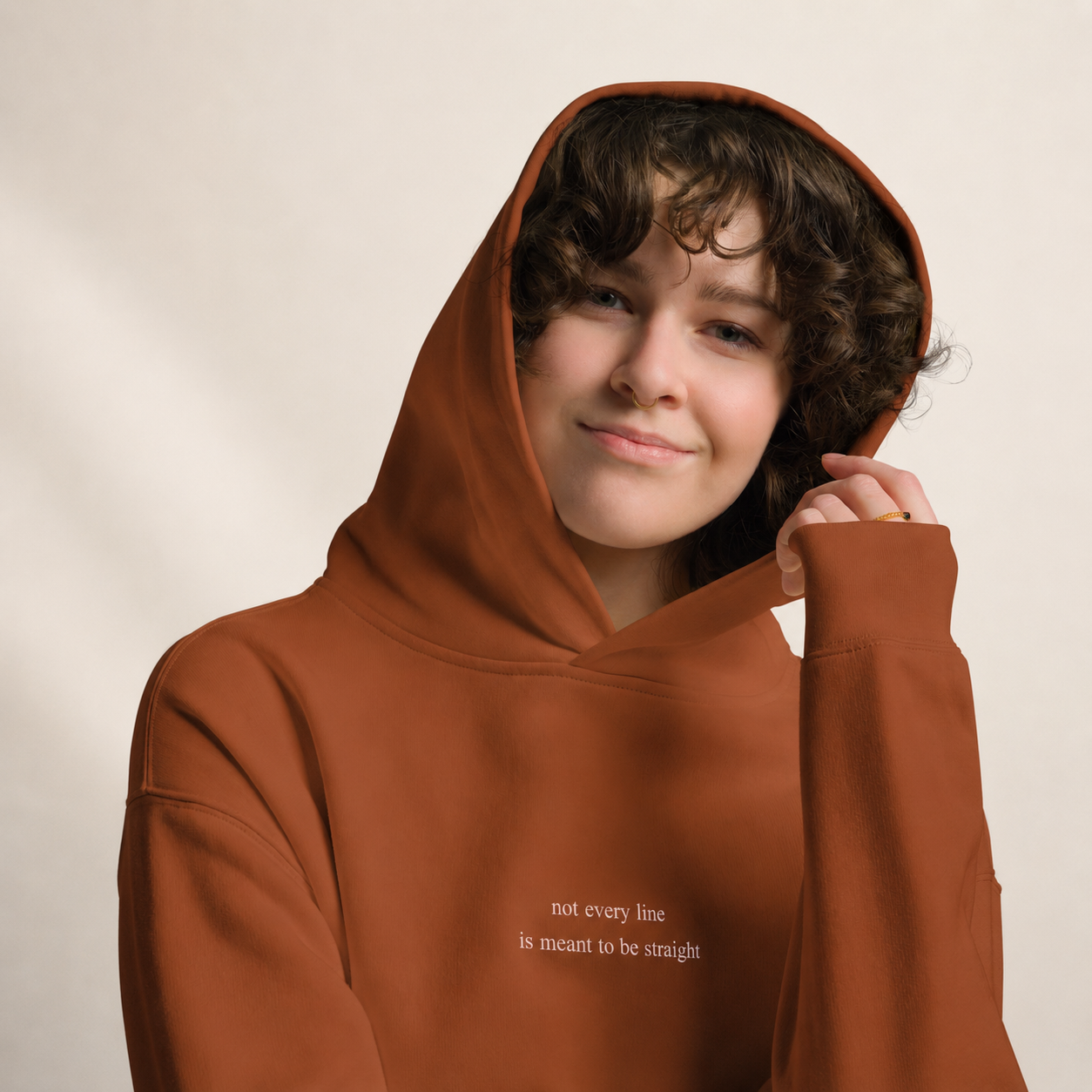 Lily Unisex Hoodie - Not Every Line Is Meant To Be Straight