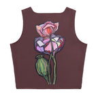 Wild One smooth crop top white back — all-over printed back view, Wild Lines Collection by Atme