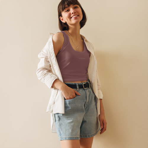 Amaryllis crop top — hand-drawn botanical illustration, Wild Lines by Atme