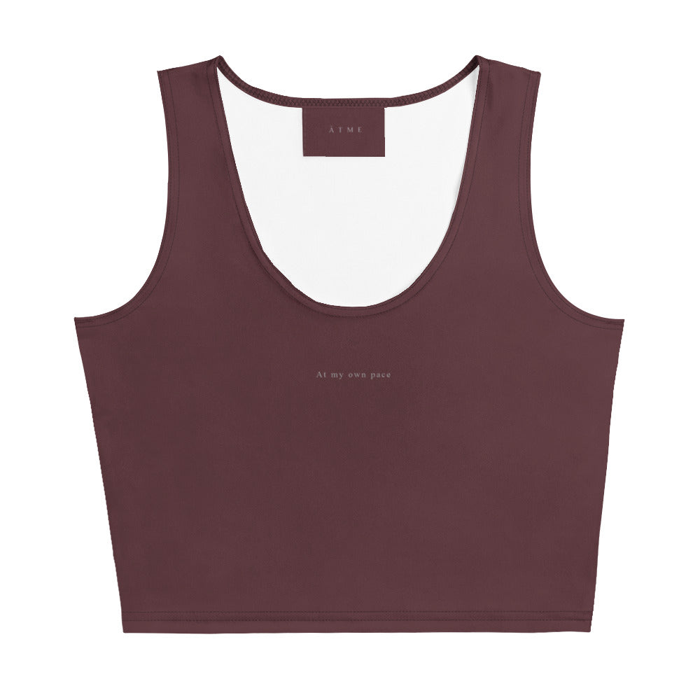 Wild One smooth crop top white front — At My Own Pace printed crop top, Wild Lines Collection by Atme