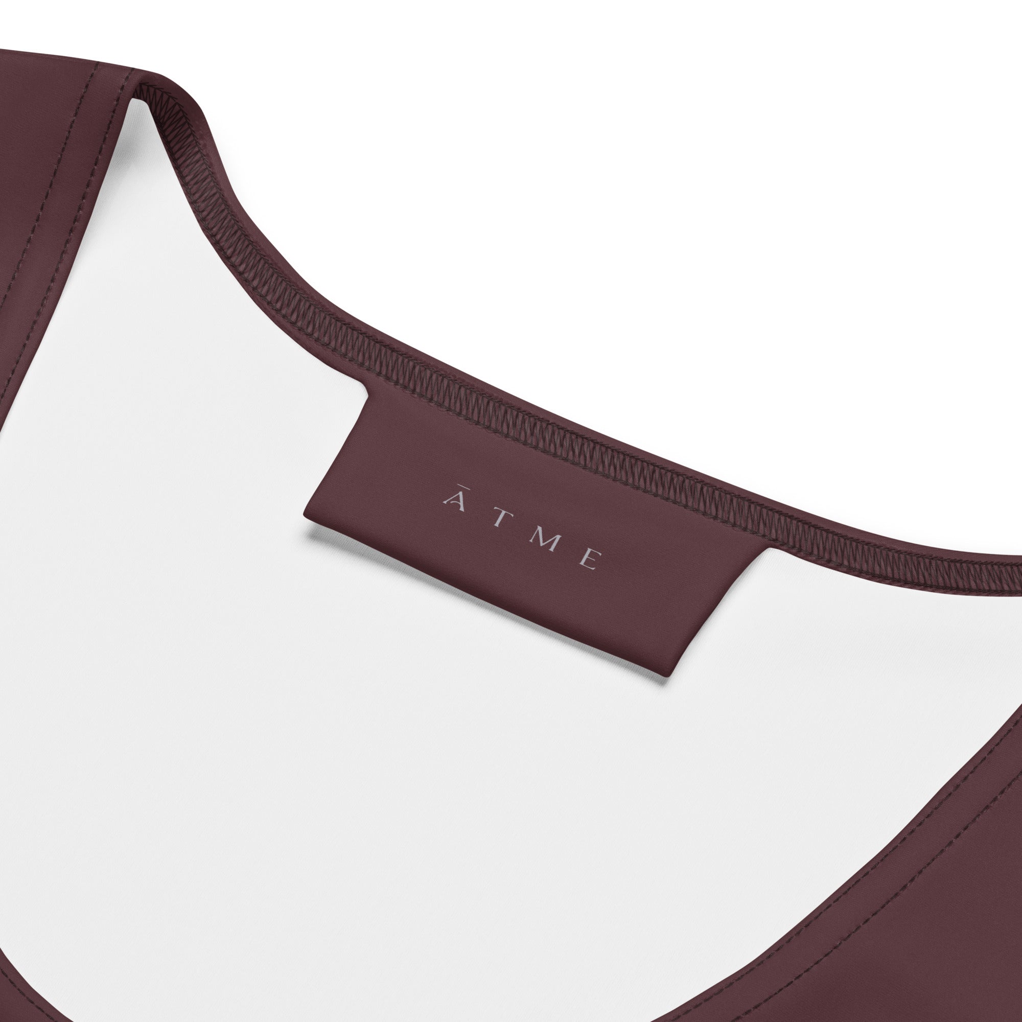 Wild One crop top fabric detail — four-way stretch microfiber construction close-up, Wild Lines Collection by Atme