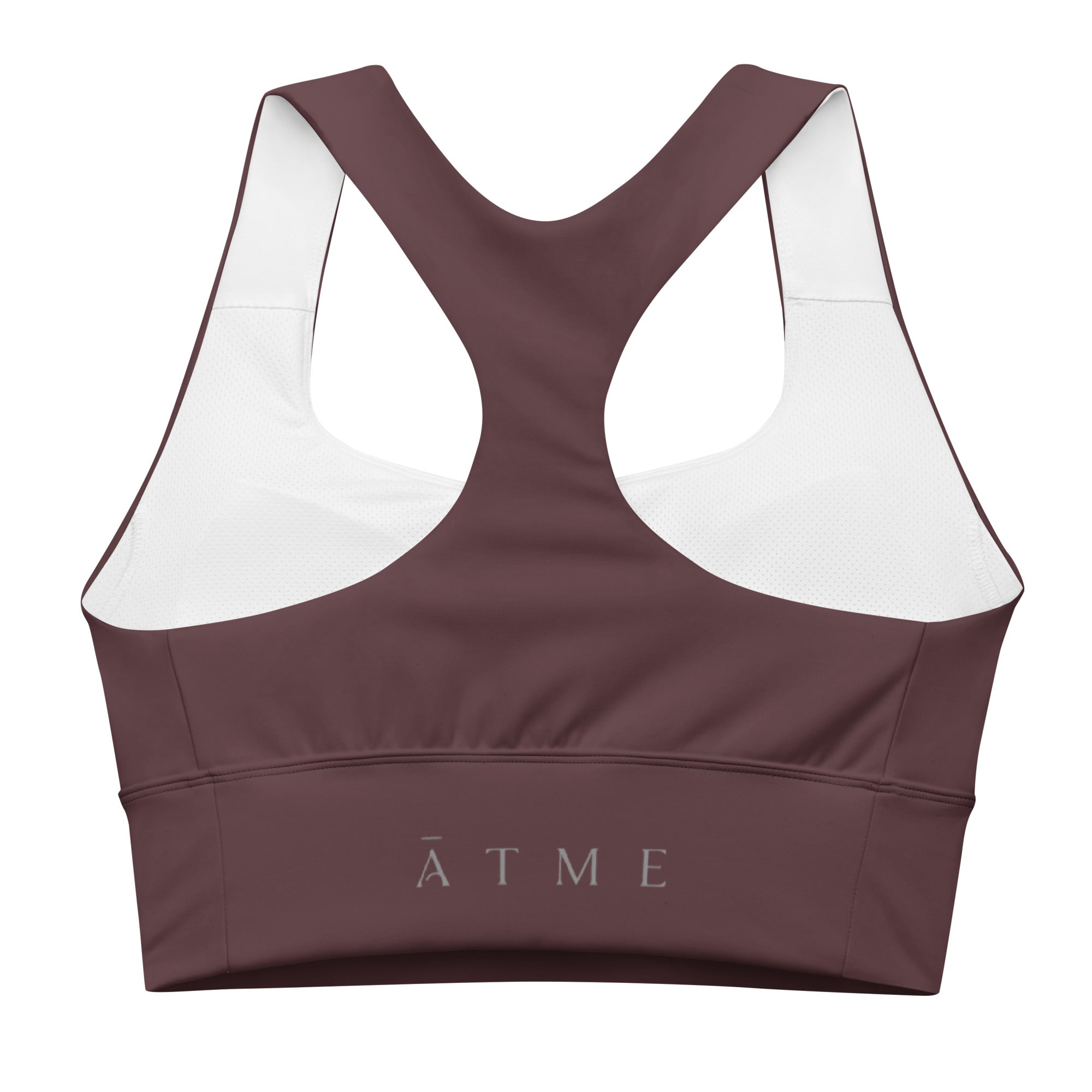 Original hand-drawn Wild One design on recycled longline sports bra — Atme Wild Lines