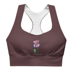 Recycled longline sports bra featuring original Wild One artwork — Atme independent art brand