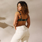Wild Poppy bikini top back — all-over printed recycled padded bikini top, Wild Lines Collection by Atme