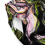 Lily swim trunks fabric detail — 91% recycled polyester water-repellent construction, Wild Lines Collection by Atme
