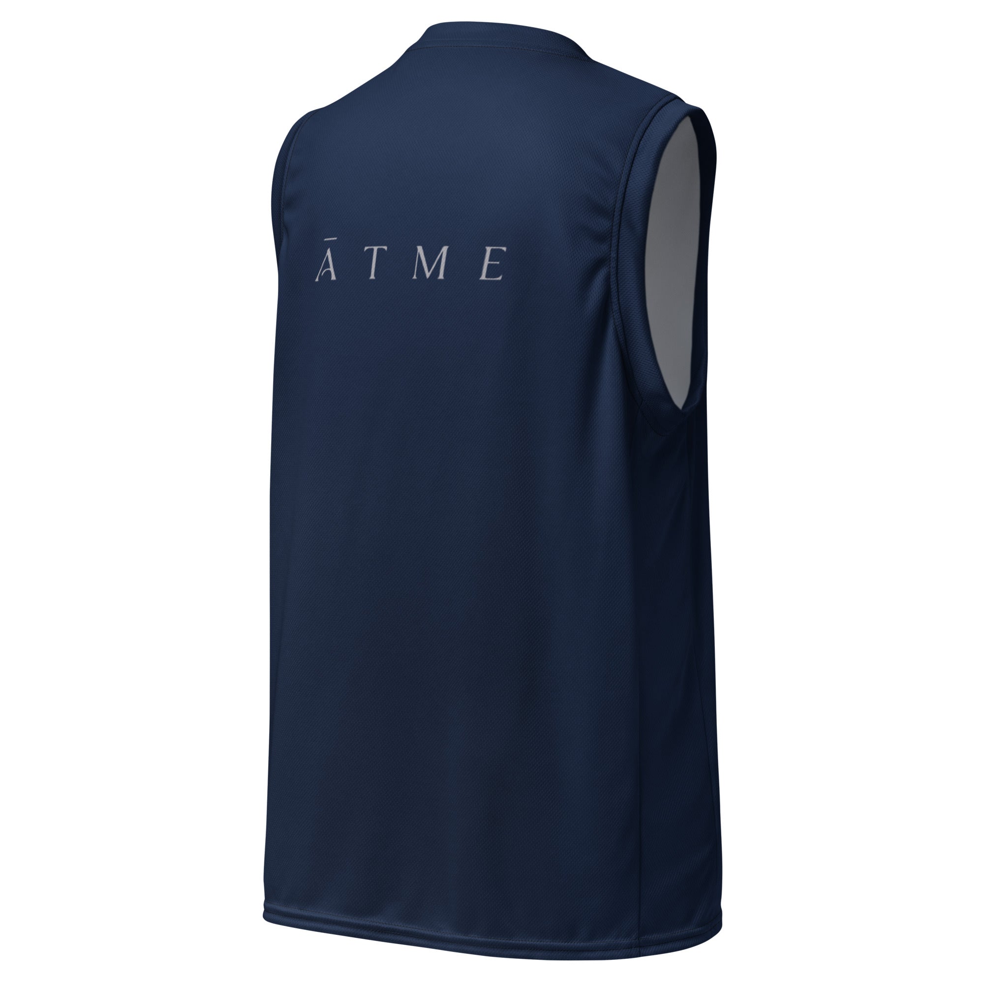 Wild One recycled basketball jersey white back — all-over printed back view, Wild Lines Collection by Atme