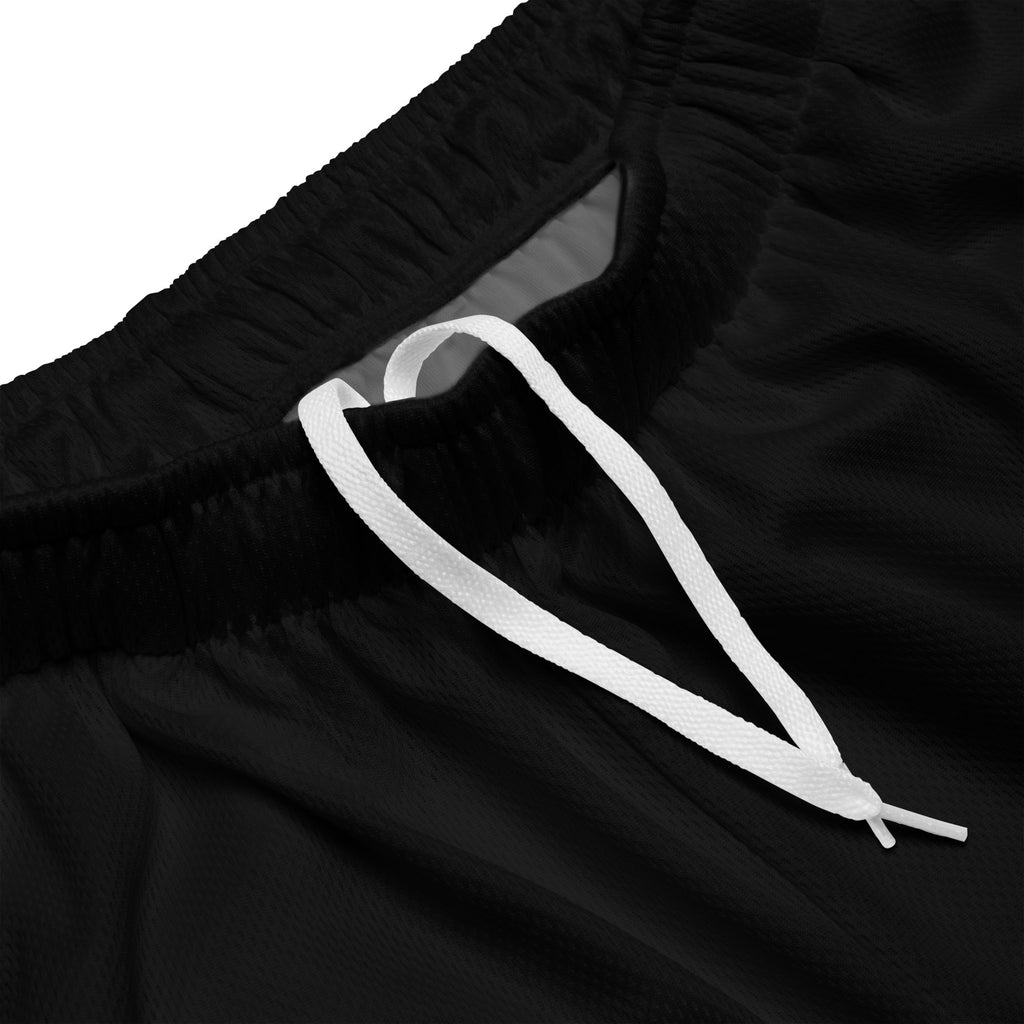 Tulips eco mesh shorts waistband detail — elastic waistband on recycled mesh athletic shorts, Wild Lines Collection by Atme