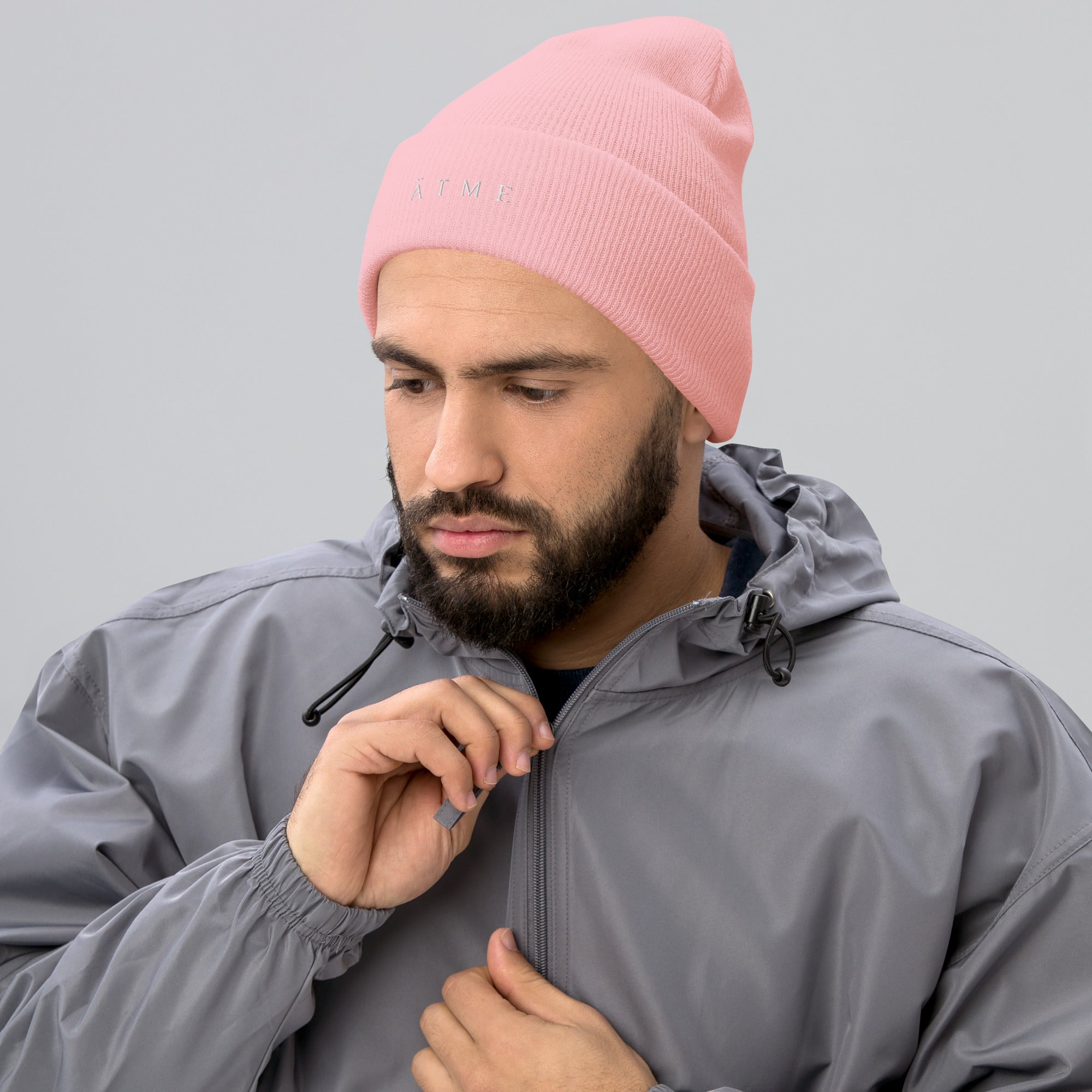 Cuffed knit beanie — woven label detail, ĀTME Original by Atme