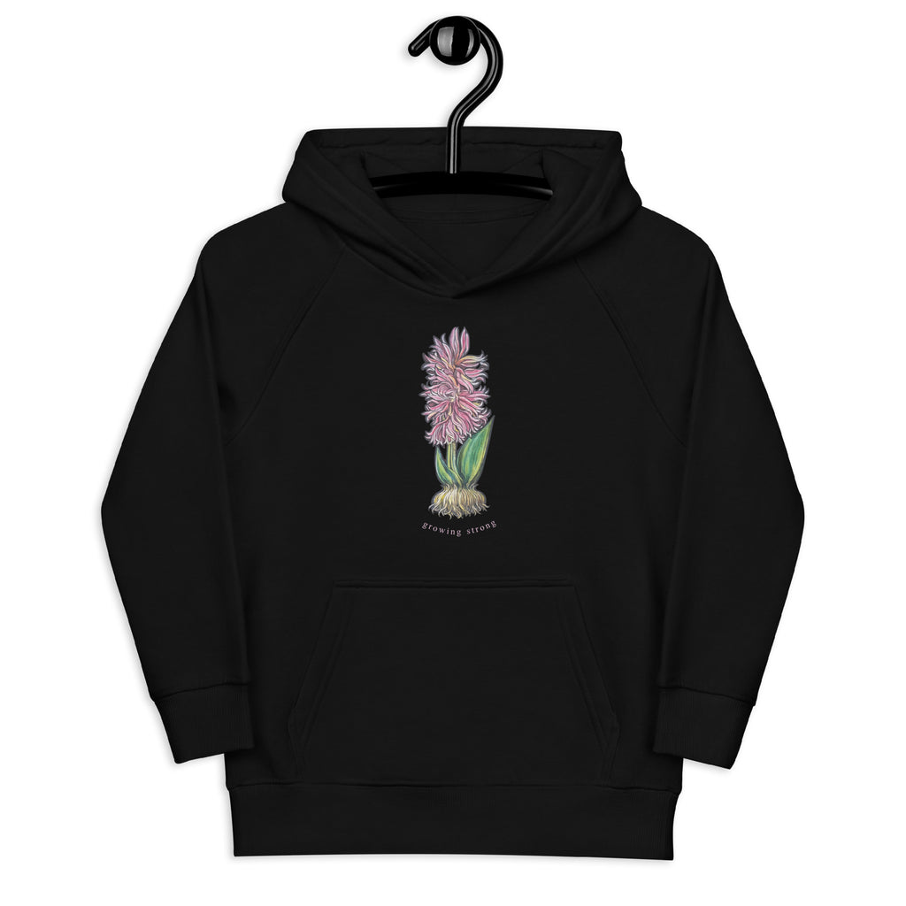 Kids' hoodie featuring original hyacinth artwork — Atme independent art brand