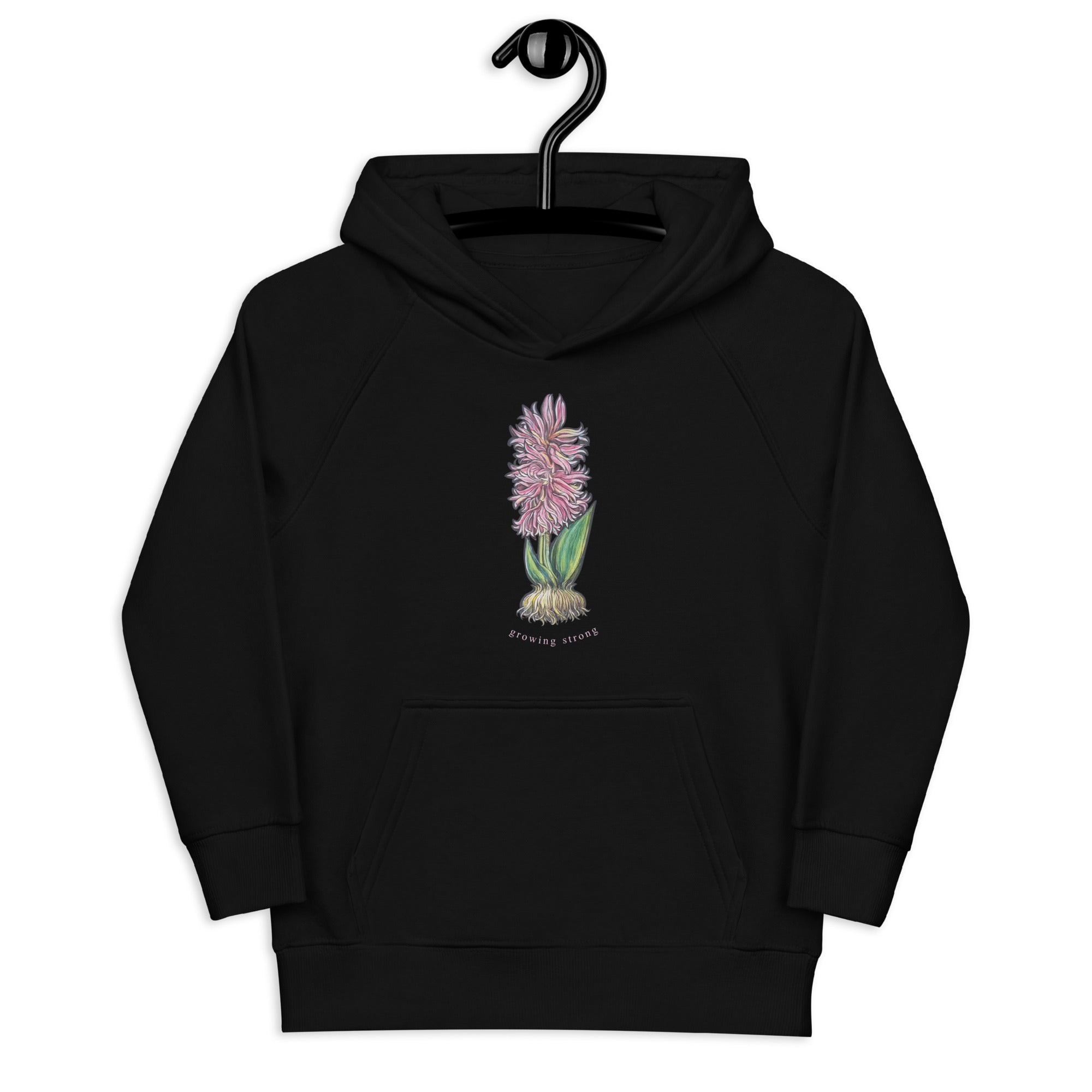 Kids' hoodie featuring original hyacinth artwork — Atme independent art brand