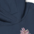 Hyacinth botanical illustration on kids' hoodie — Wild Lines by Atme