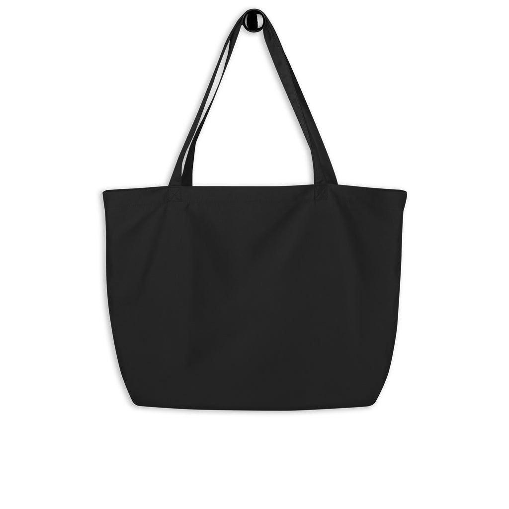 Wild Poppy art large tote — hand-drawn botanical print on organic cotton, Atme