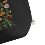 Illustrated botanical large tote bag — Wild Poppy design, Wild Lines by Atme