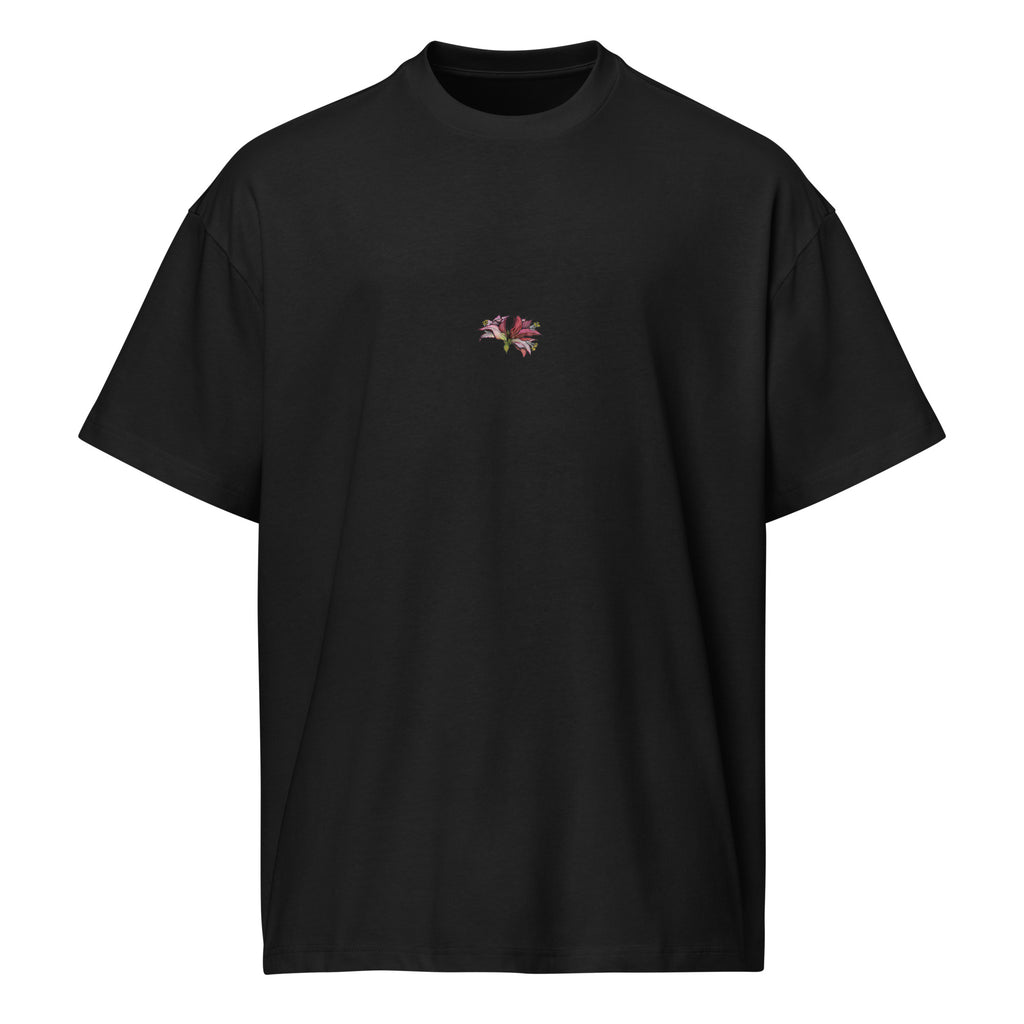 Amaryllis art box t-shirt — hand-drawn botanical print, Wild Lines by Atme