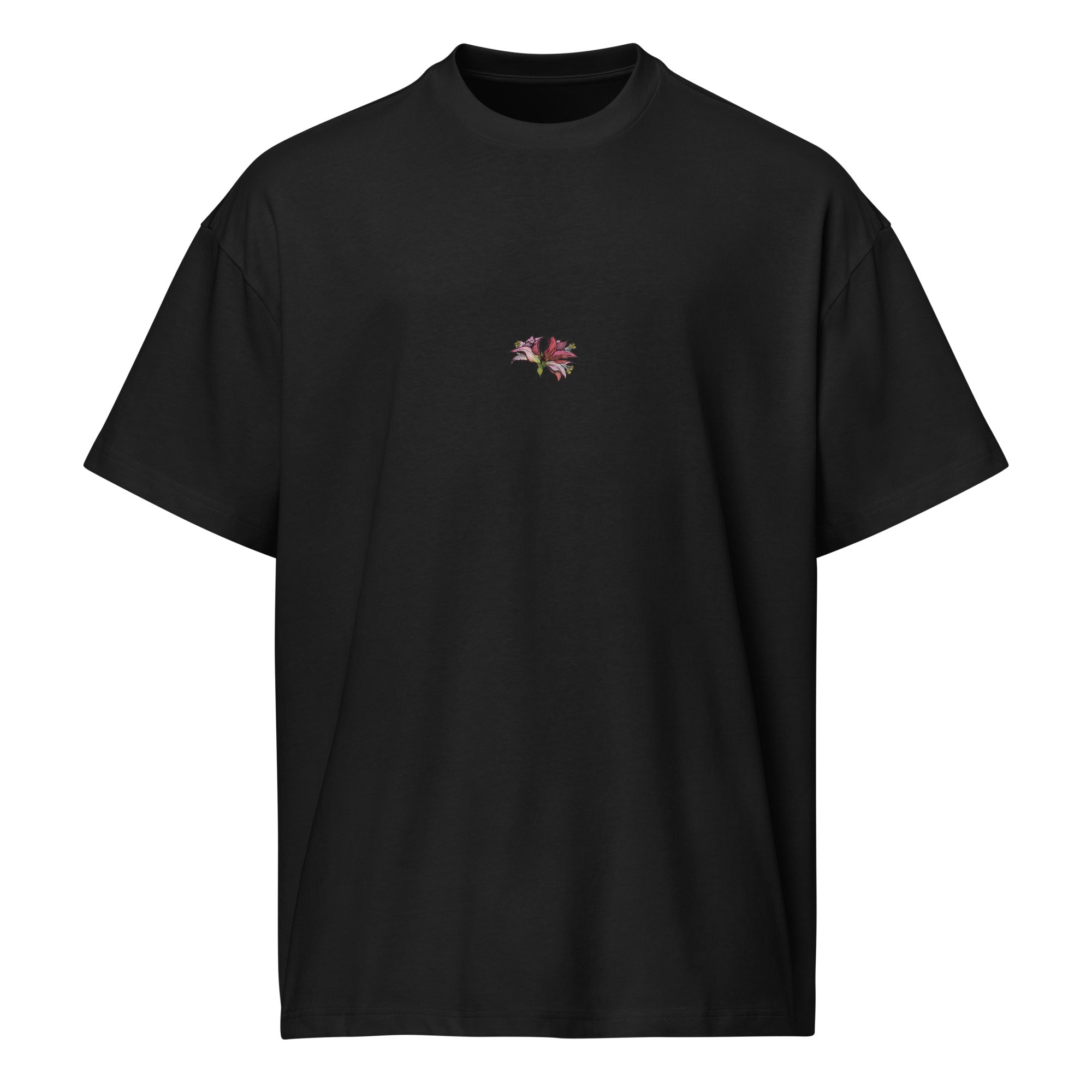Amaryllis art box t-shirt — hand-drawn botanical print, Wild Lines by Atme
