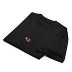 Amaryllis boxy tee back view — hand-drawn botanical print, Wild Lines by Atme