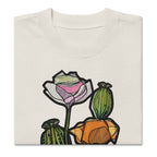 Wild Lines Wild Poppy faded tee — bold floral art on relaxed-fit cotton, Atme
