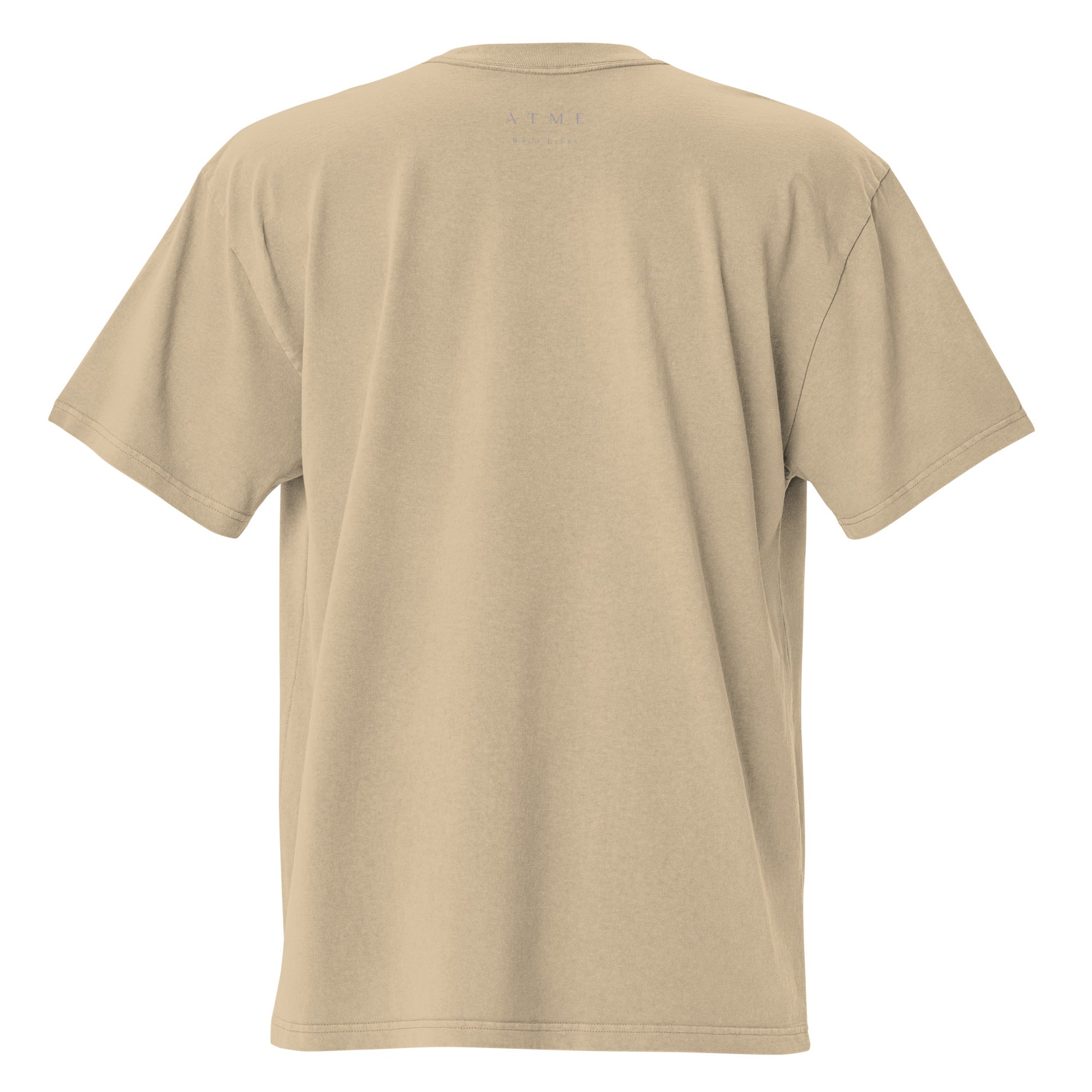 Wild Lines oversized tee with original poppy illustration — faded cotton, Atme