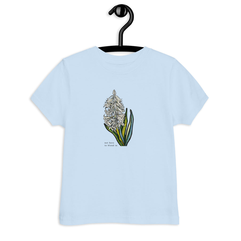 Original hand-drawn hyacinth design on kids' t-shirt — Atme Wild Lines