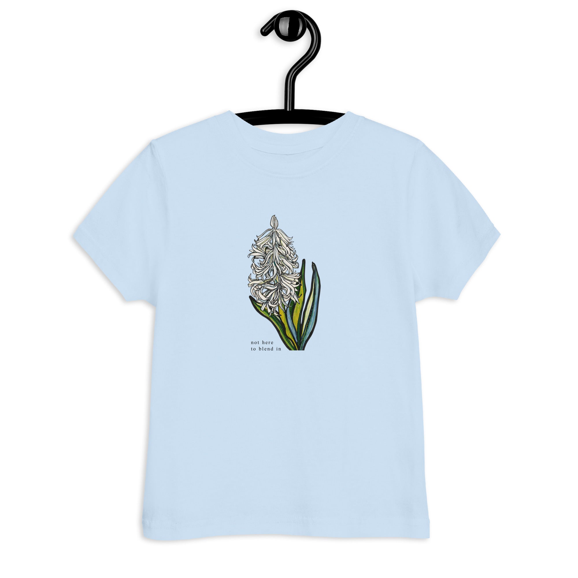 Original hand-drawn hyacinth design on kids' t-shirt — Atme Wild Lines